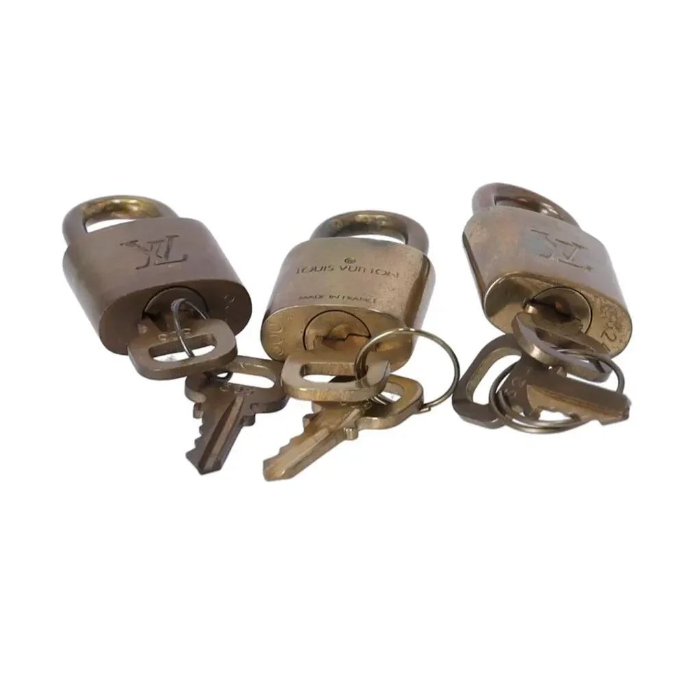 Authentic Louis Vuitton Gold Padlock with Keys